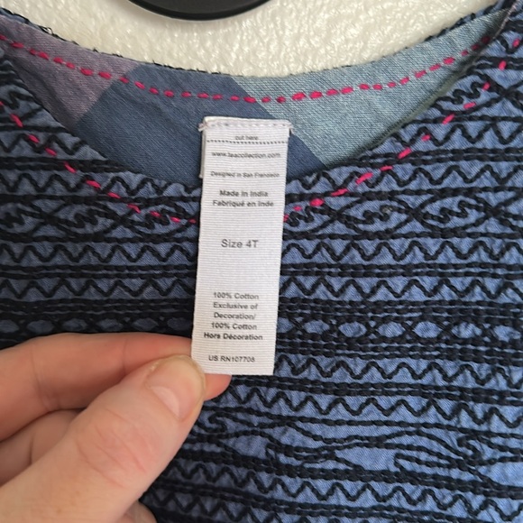 Tea Collection embroidered reversible dress. Size 4t. - Picture 2 of 5